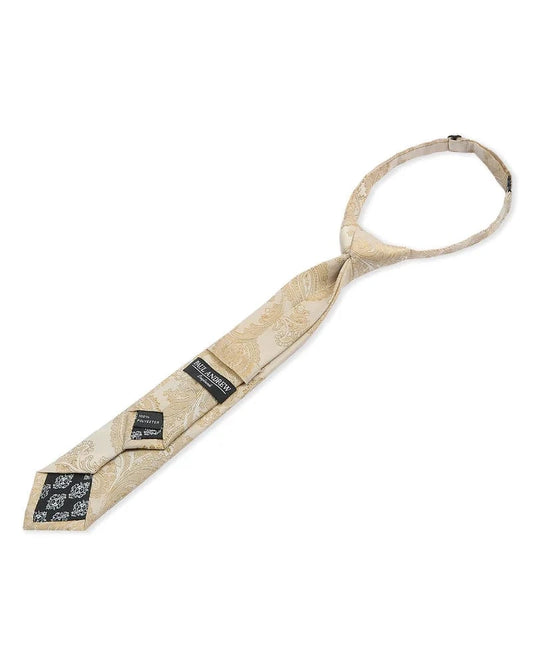 PAUL ANDREW BOYS CREAM PAISLEY TIE