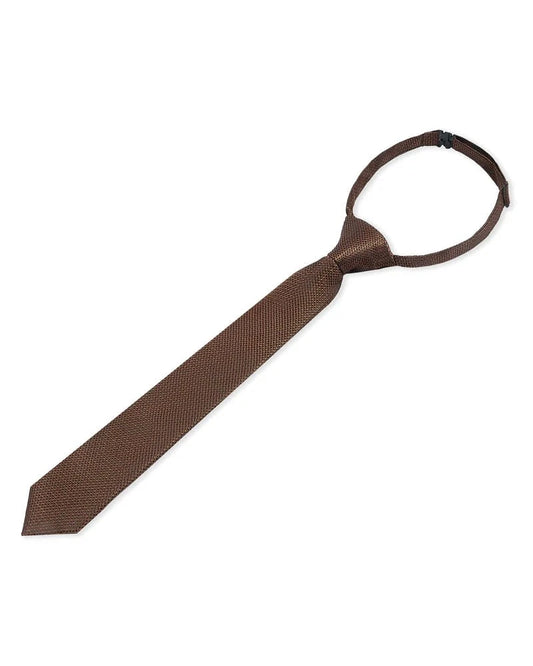 PAUL ANDREW BOYS BROWN TEXTURED TIE
