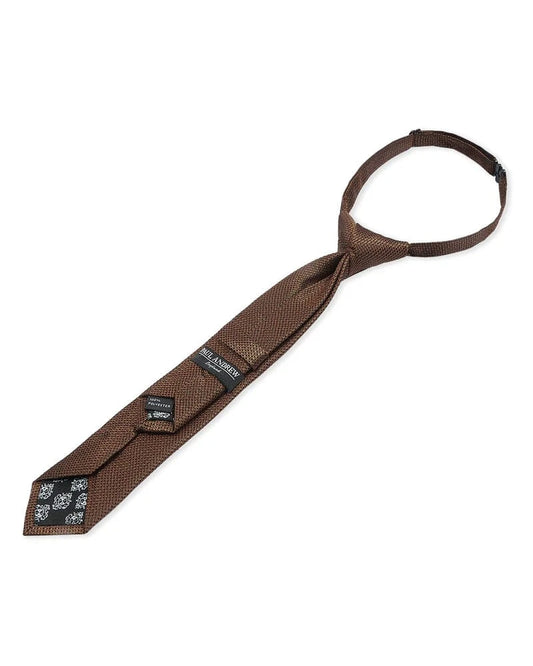 PAUL ANDREW BOYS BROWN TEXTURED TIE