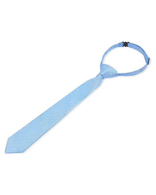 PAUL ANDREW BOYS LIGHT BLUE TEXTURED TIE