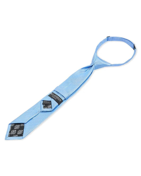 PAUL ANDREW BOYS LIGHT BLUE TEXTURED TIE