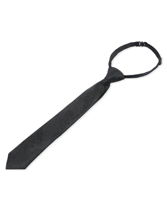 PAUL ANDREW BOYS BLACK PAISLEY TIE