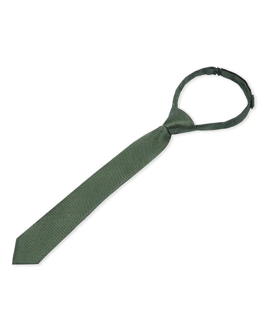 PAUL ANDREW BOYS GREEN TEXTURED TIE