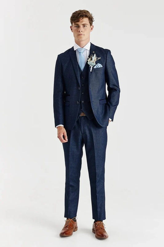 Paul Andrew Arthur Navy 3-Piece Suit