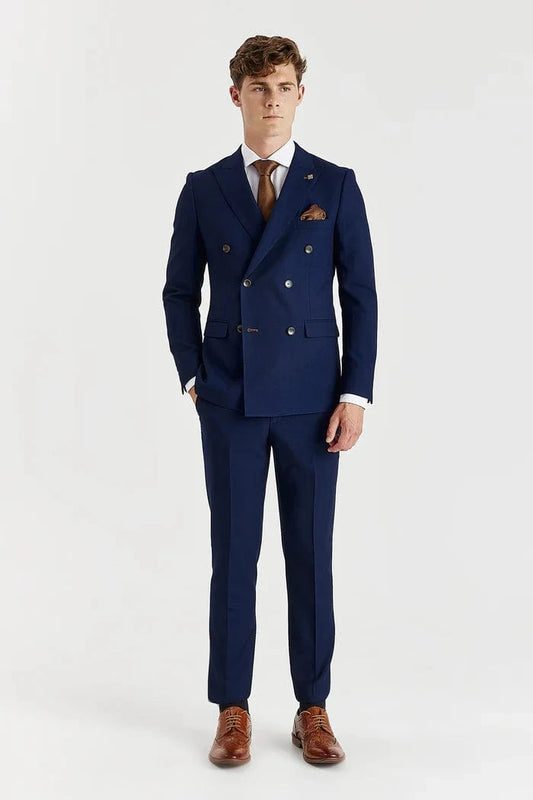 Paul Andrew Mayfair Navy Double-Breasted Suit