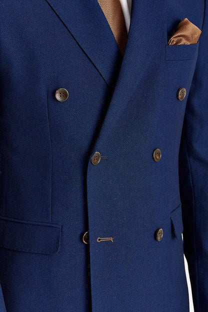 Paul Andrew Mayfair Navy Double-Breasted Suit