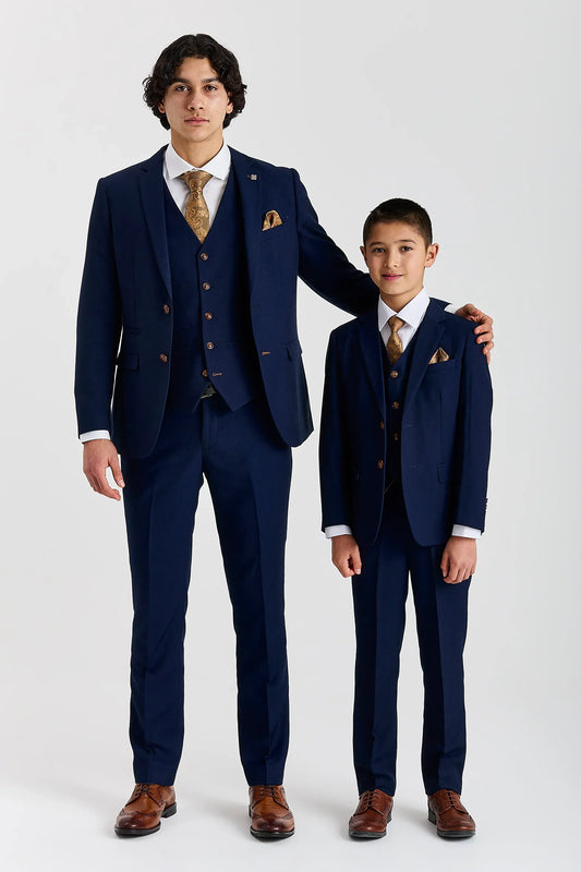 Paul Andrew Mayfair Navy Boys Three Piece Suit