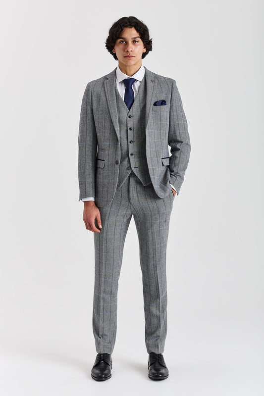 Paul Andrew Harris Grey Tweed Three Piece Suit
