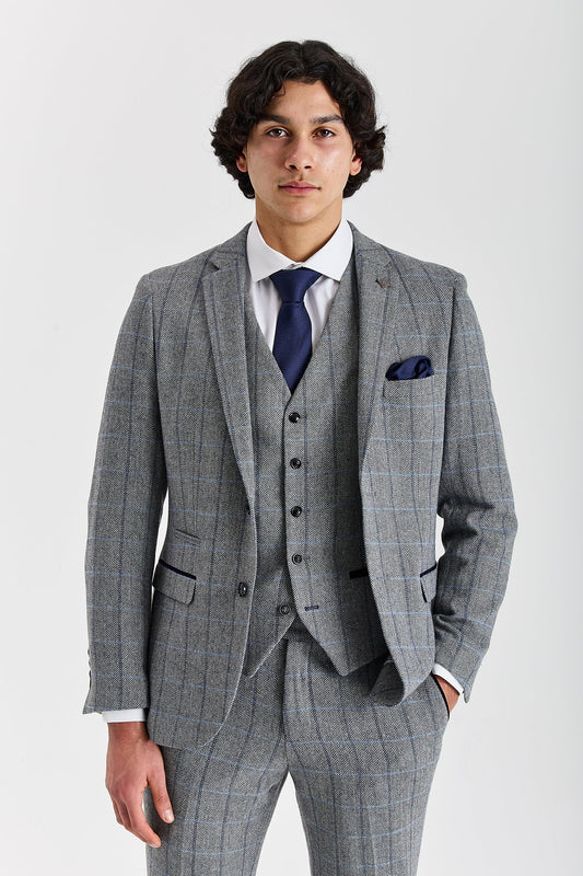 Paul Andrew Harris Grey Tweed Three Piece Suit