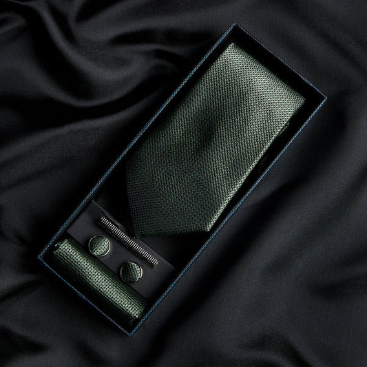 Paul Andrew Green Textured Tie Set
