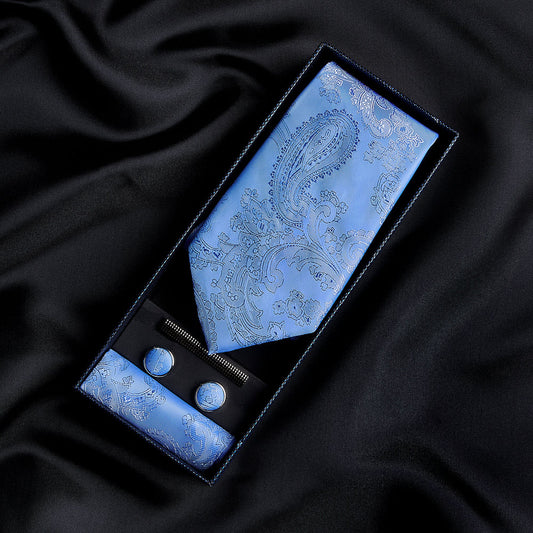 Paul Andrew Blue Paisley Tie Set