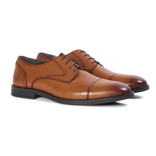 Paul Andrew Regent Tan Leather Oxford Shoes