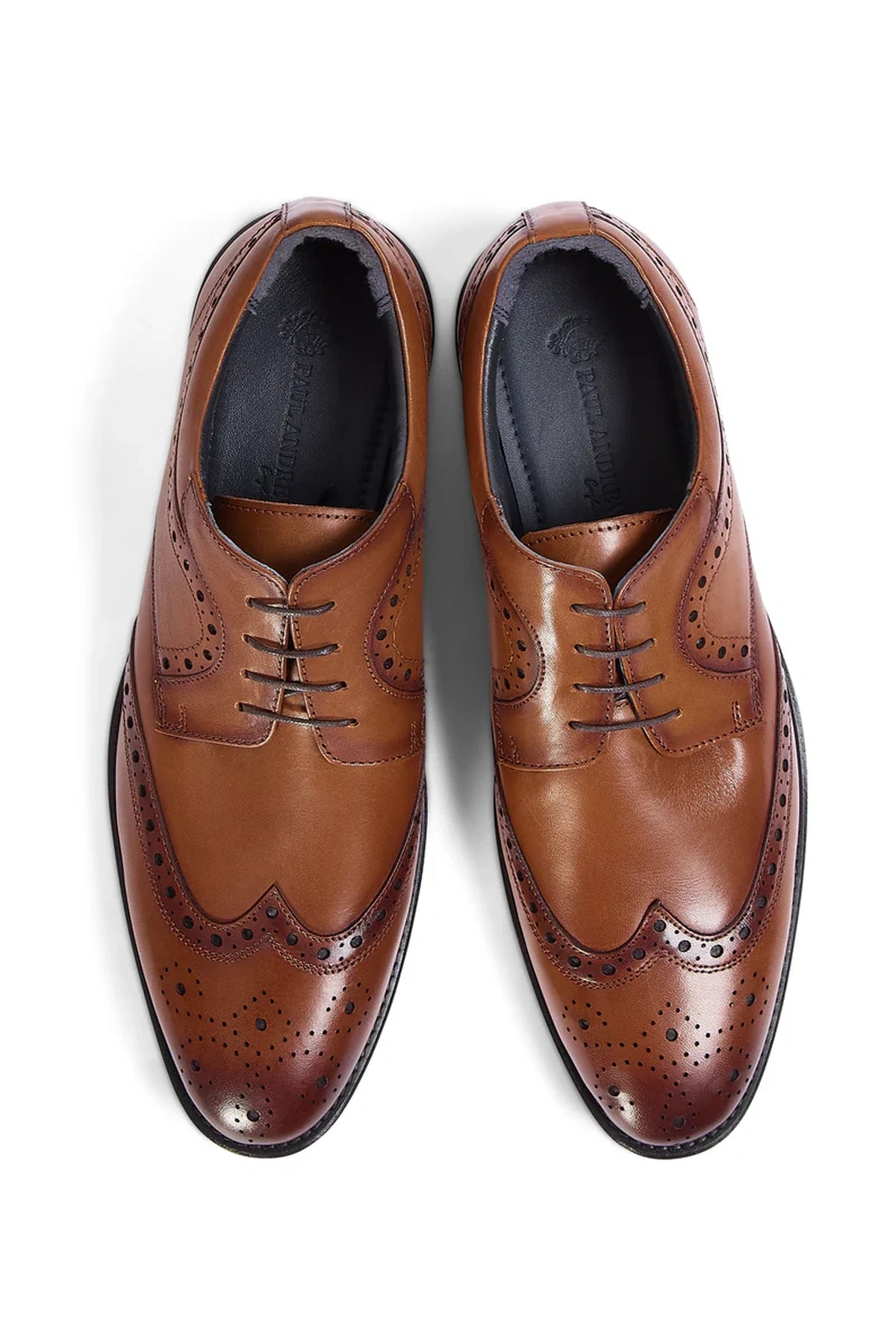Paul Andrew Cambridge Tan Leather Brogue Shoes