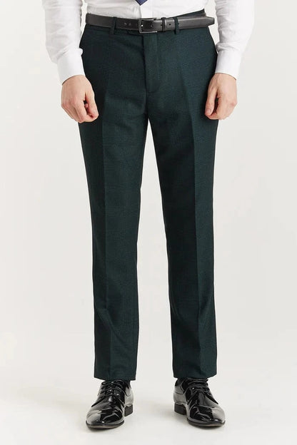 PAUL ANDREW JASPER GREEN CHECK 3-PIECE SUIT