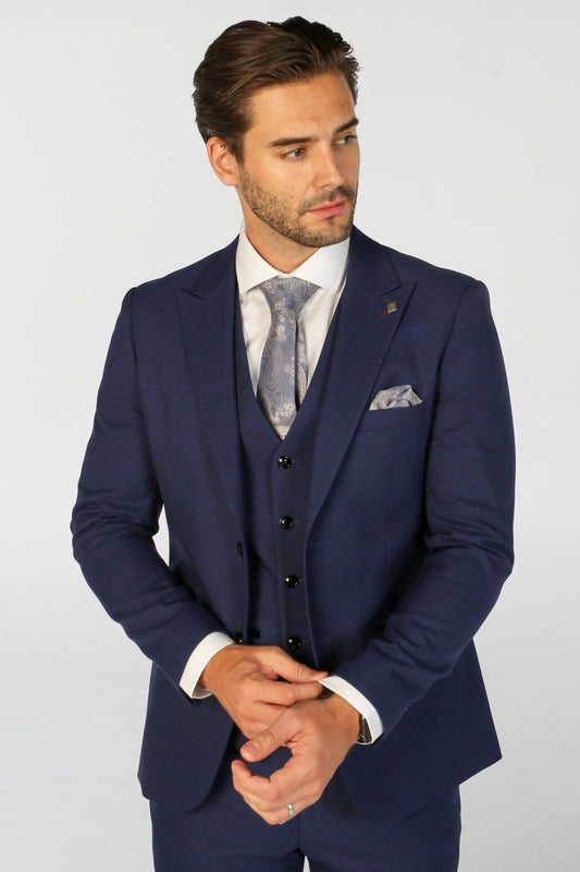 MARK BLUE CHECK 3-PIECE SUIT