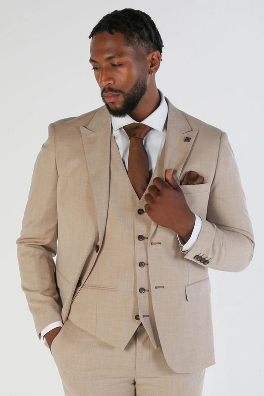 KURT BEIGE 3-PIECE SUIT