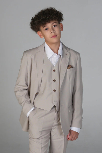 MAYFAIR BOYS STONE 3-PIECE SUIT