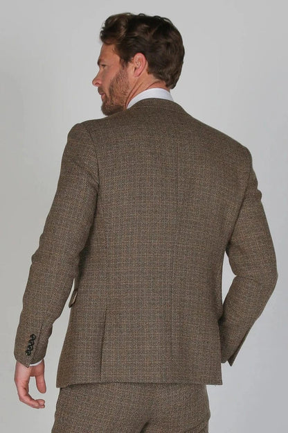 Paul Andrew Ralph Brown Tweed 3-Piece Suit