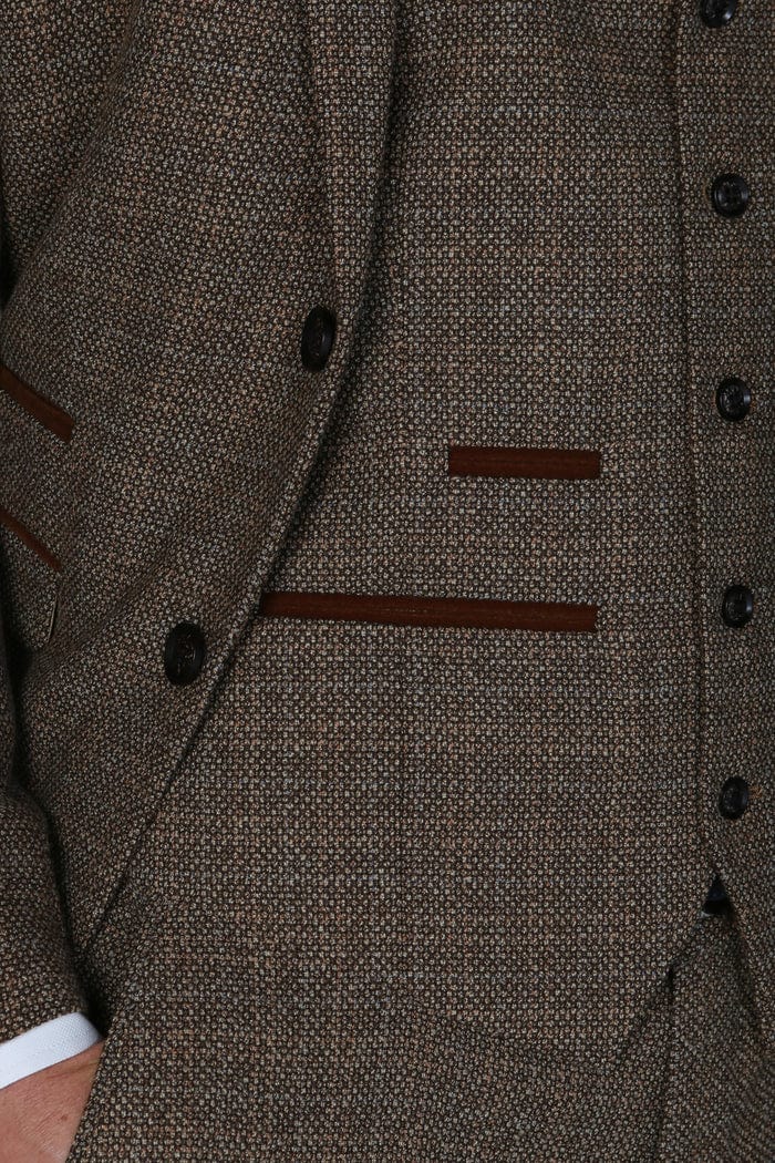 Paul Andrew Ralph Brown Tweed 3-Piece Suit