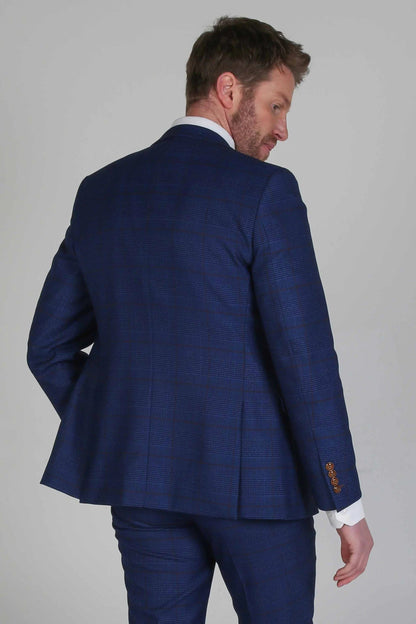 ALEX BLUE CHECK 3-PIECE SUIT