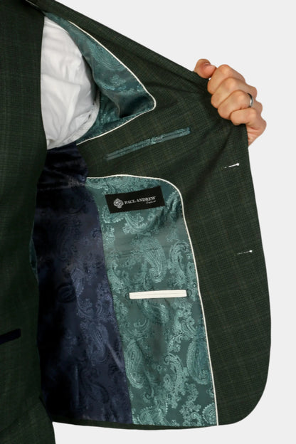 LEO GREEN CHECK 3-PIECE SUIT