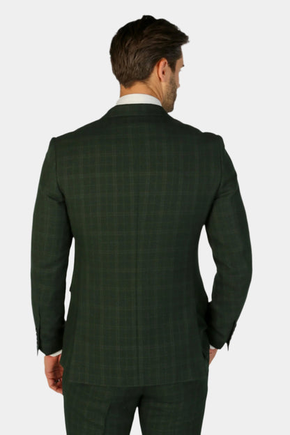 LEO GREEN CHECK 3-PIECE SUIT