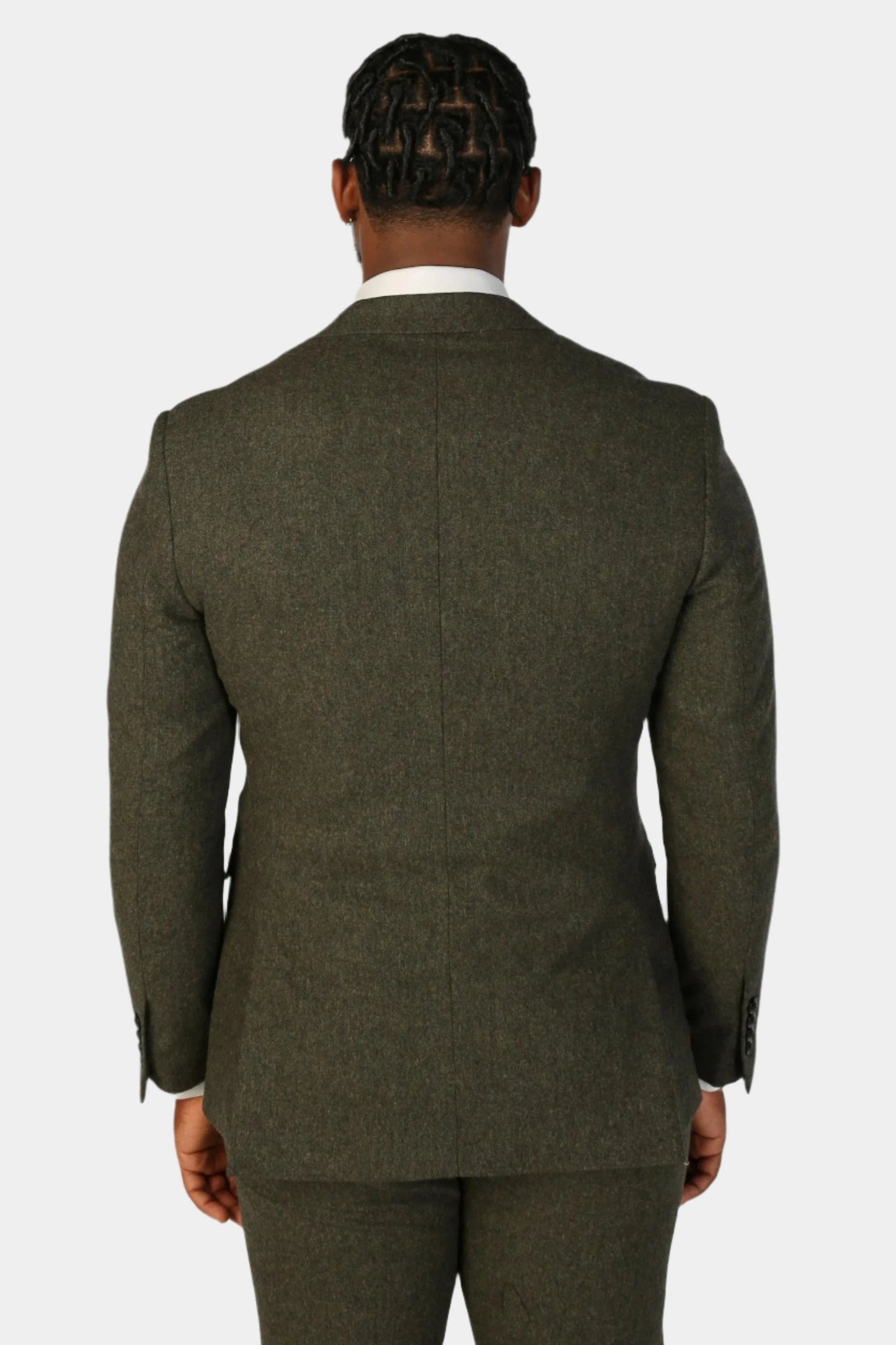 OSCAR GREEN TWEED 3-PIECE SUIT