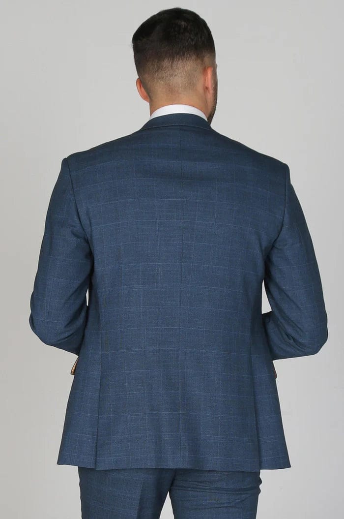 VICEROY NAVY CHECK 3-PIECE SUIT