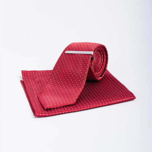 CAVANI RED SPOT TIE SET