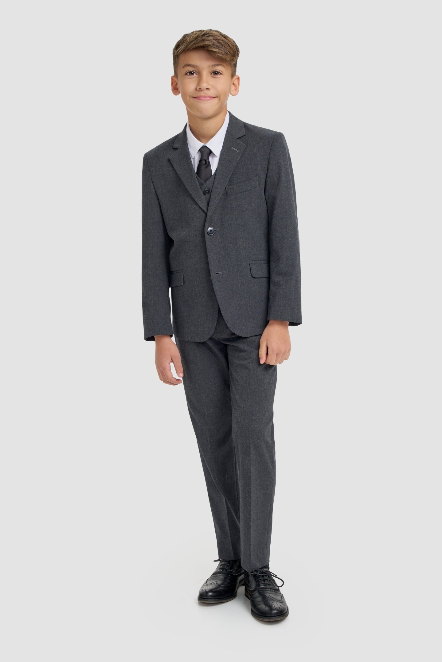 Cavani Malibu Charcoal Boys Three Piece Suit