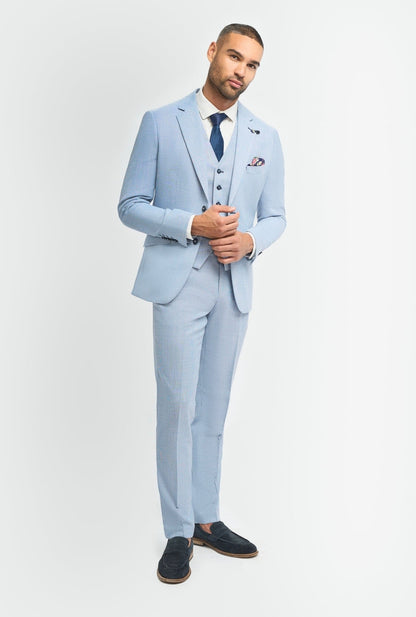 Cavani Miami Sky Blue Three Piece Suit