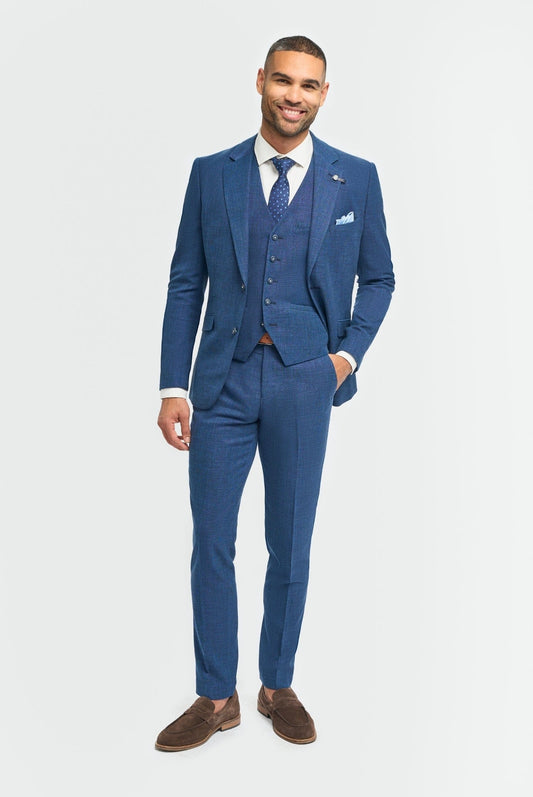 Cavani Miami Blue Three Piece Suit
