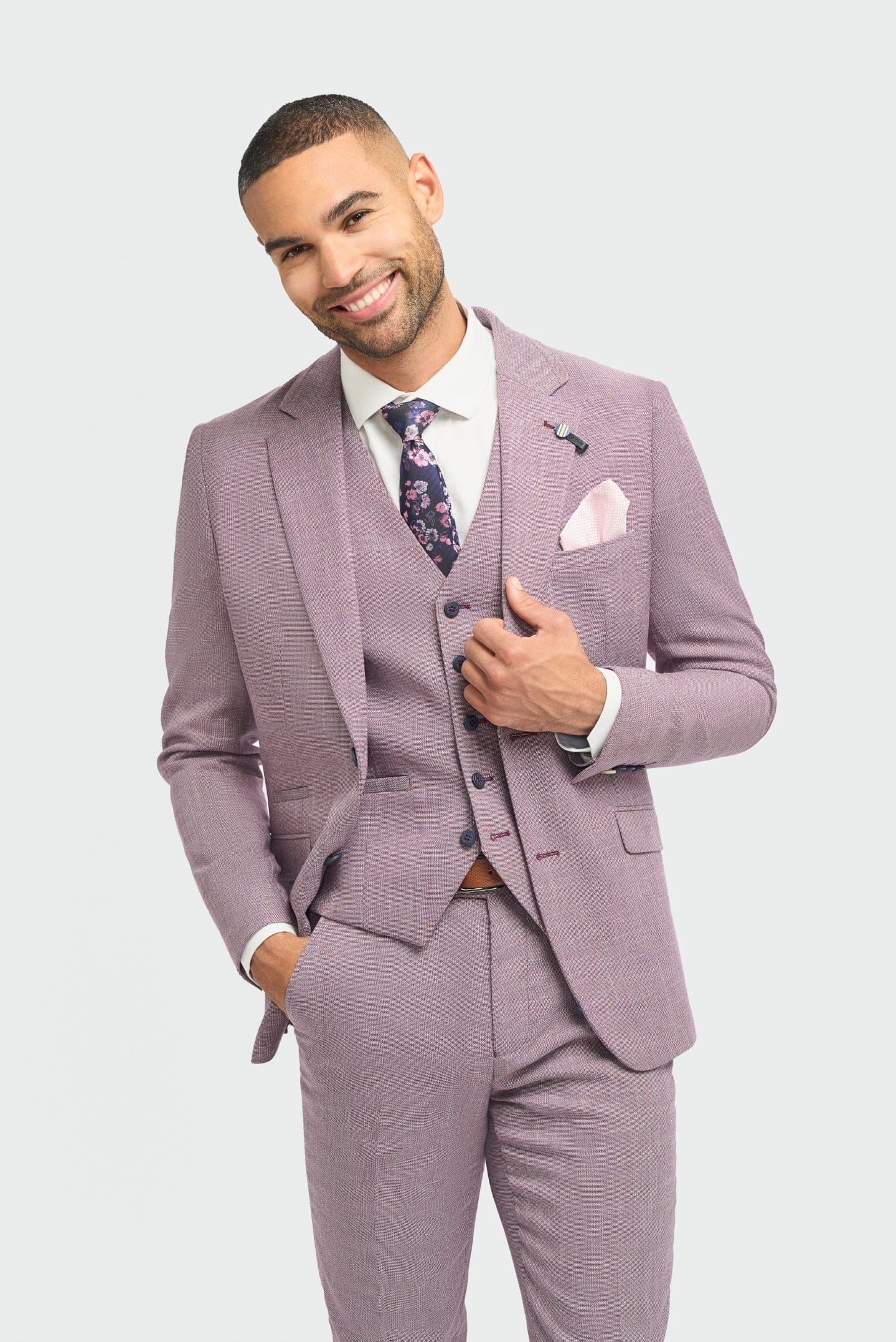 Cavani Miami Lilac Three Piece Suit
