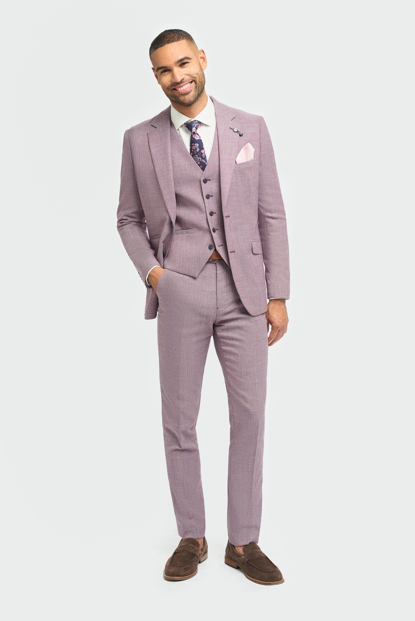 Cavani Miami Lilac Three Piece Suit