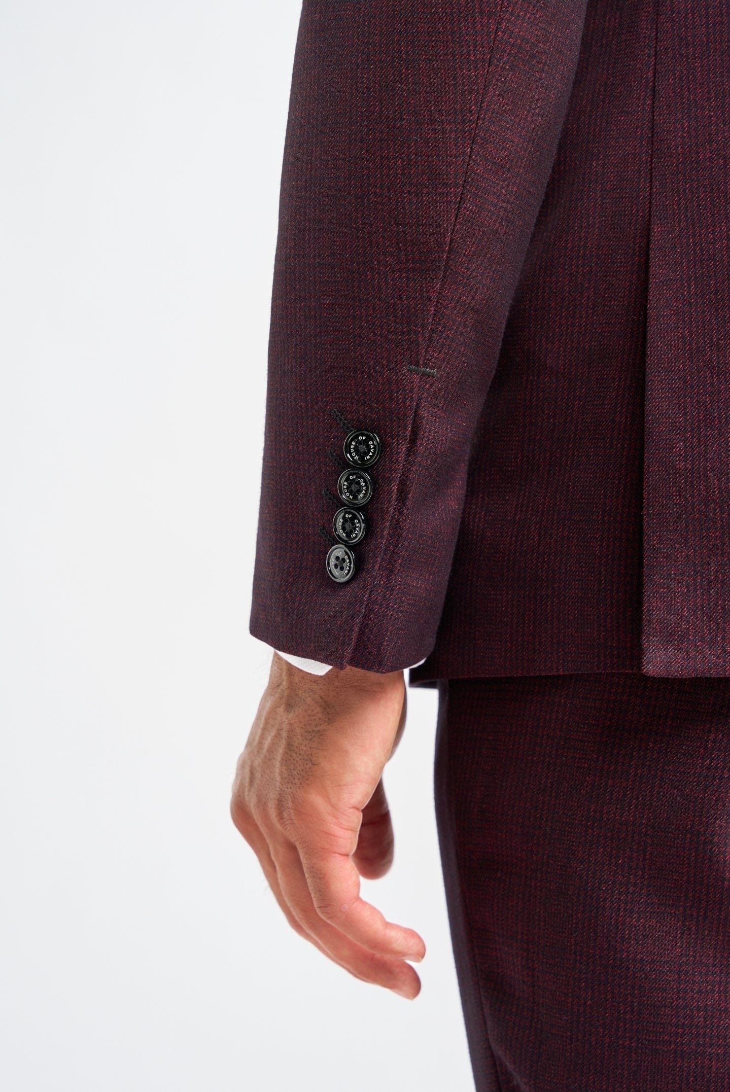 Cavani Caridi Wine Three Piece Suit