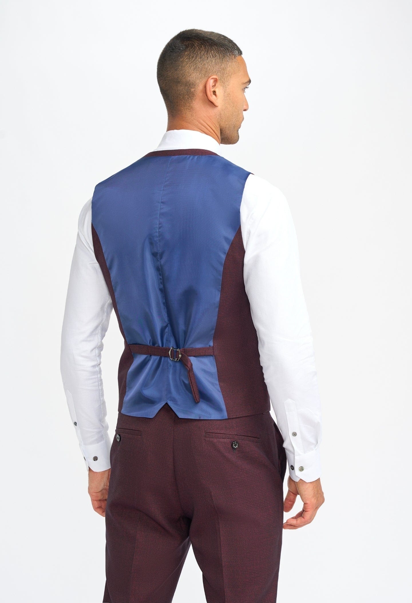 Cavani Caridi Wine Three Piece Suit