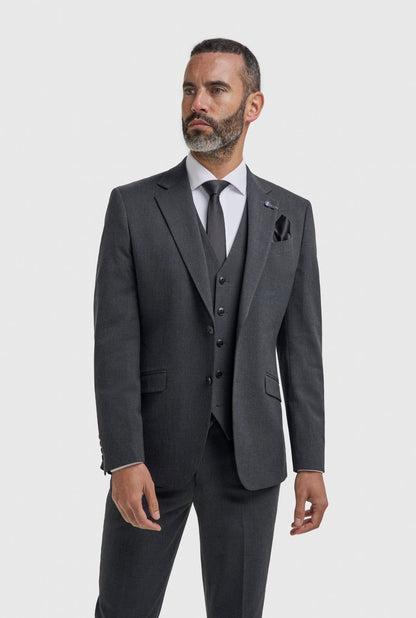 Cavani Malibu Charcoal Three Piece Suit