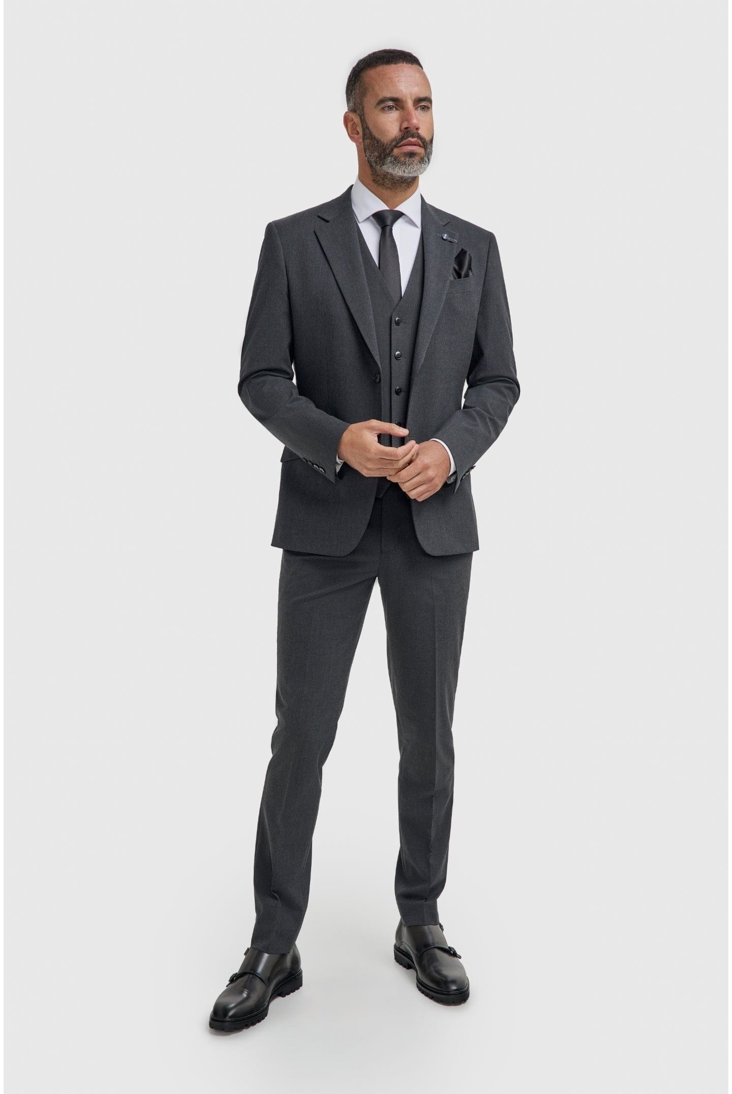 Cavani Malibu Charcoal Three Piece Suit