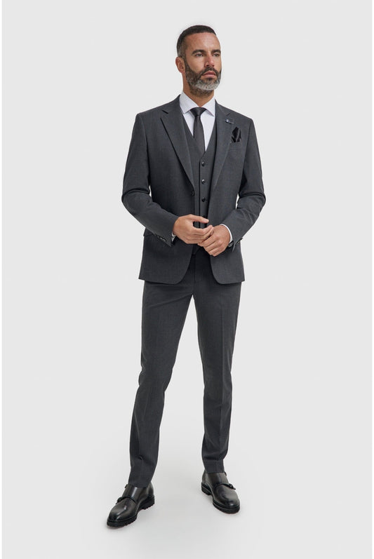 Cavani Malibu Charcoal Three Piece Suit