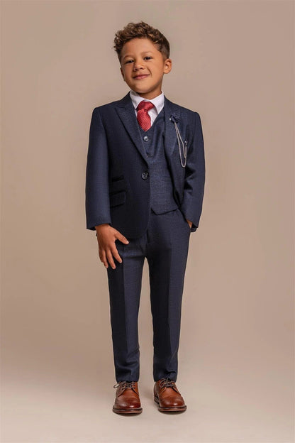 CARIDI BOYS NAVY 3 PIECE SUIT