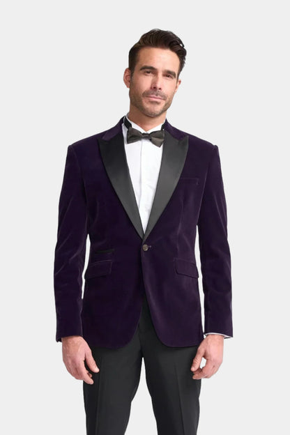 ROSA PURPLE VELVET BLAZER