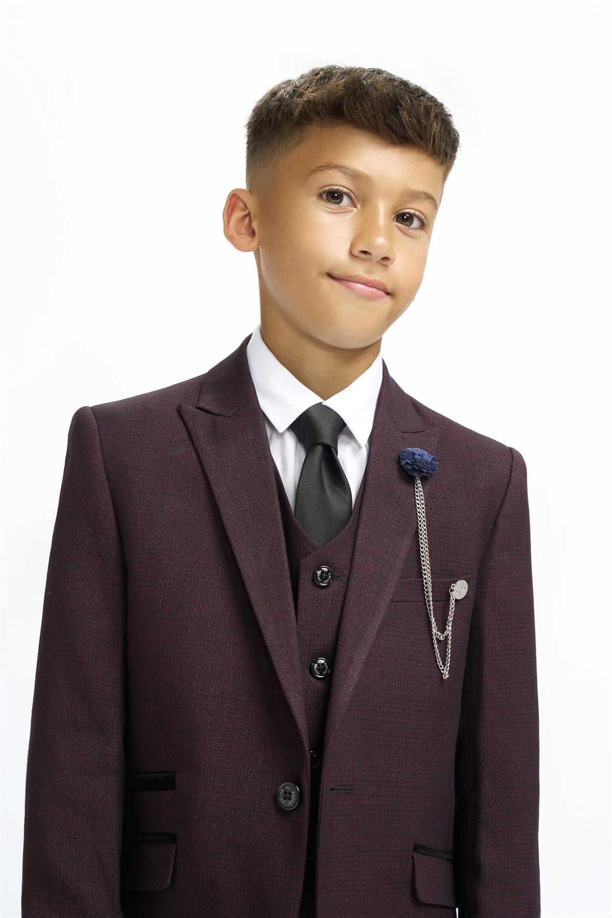 CARIDI BOYS WINE 3 PIECE SUIT