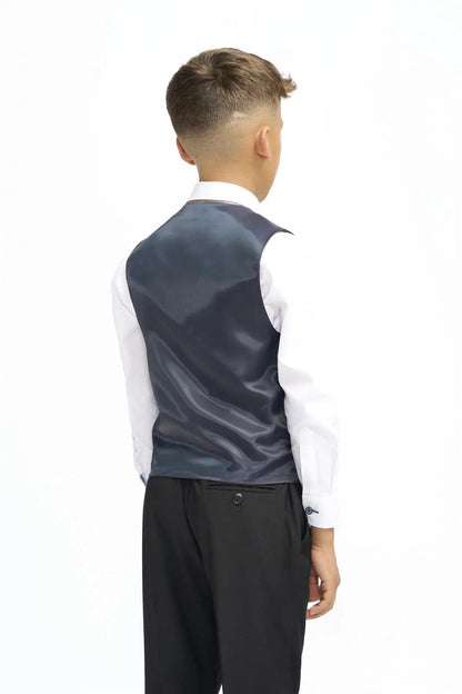 BOYS MALIBU BLACK 3-PIECE SUIT