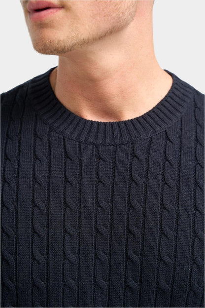 FOSTON NAVY WOOL JUMPER