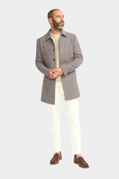 EDDIE TAN HOUNDSTOOTH COAT