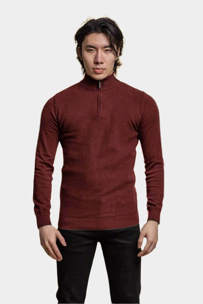 KYLE WINE HALF ZIP KNIT