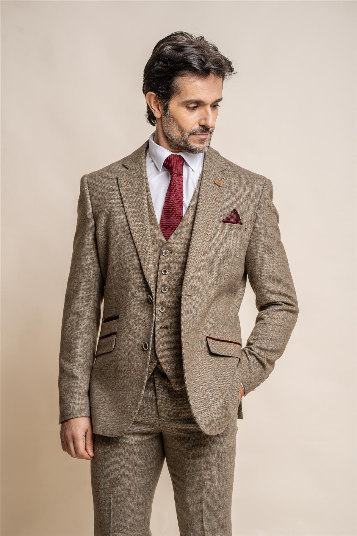 CAVANI GASTON SAGE TWEED BLAZER