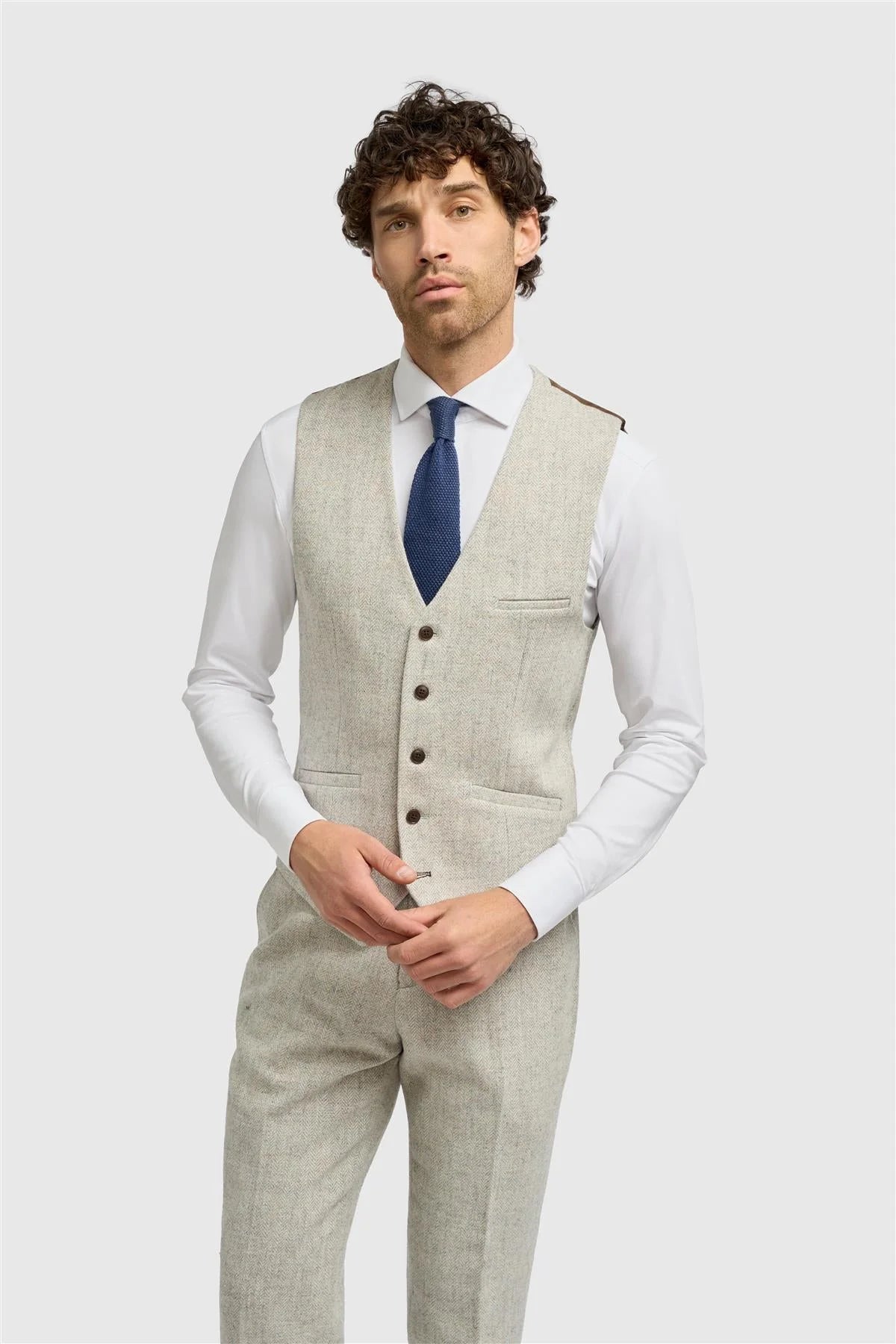 Cavani Thomas Pearl Tweed Waistcoat