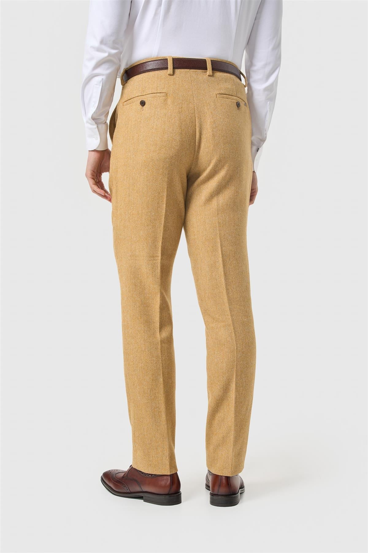 Cavani Thomas Amber Tweed Three Piece Suit