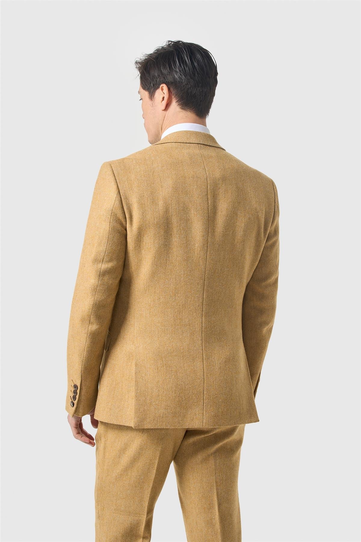 Cavani Thomas Amber Tweed Three Piece Suit
